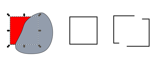 Inkscape recortar objetos