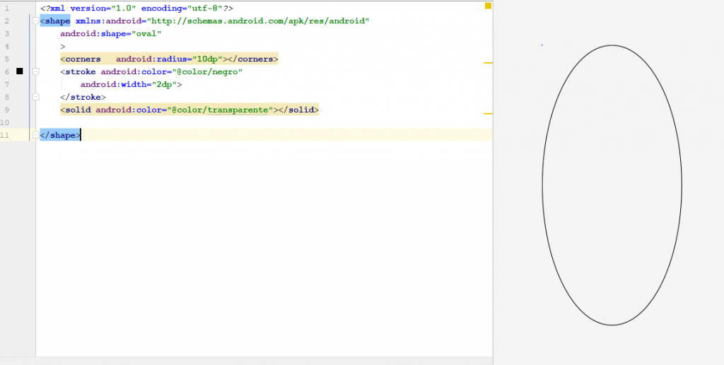 Texto en circulo Android Studio