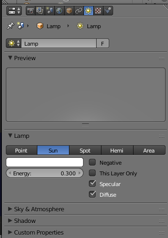 Luz del sol en Blender