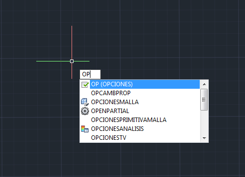 Opciones autocad