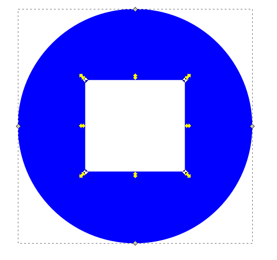 Editando conjunto de nodos. Inkscape