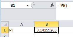 Pi En Excel